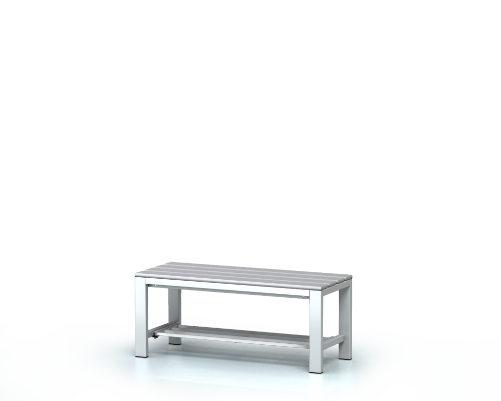 Benches with PVC sticks -  with a reclining grate 420 x 1000 x 400